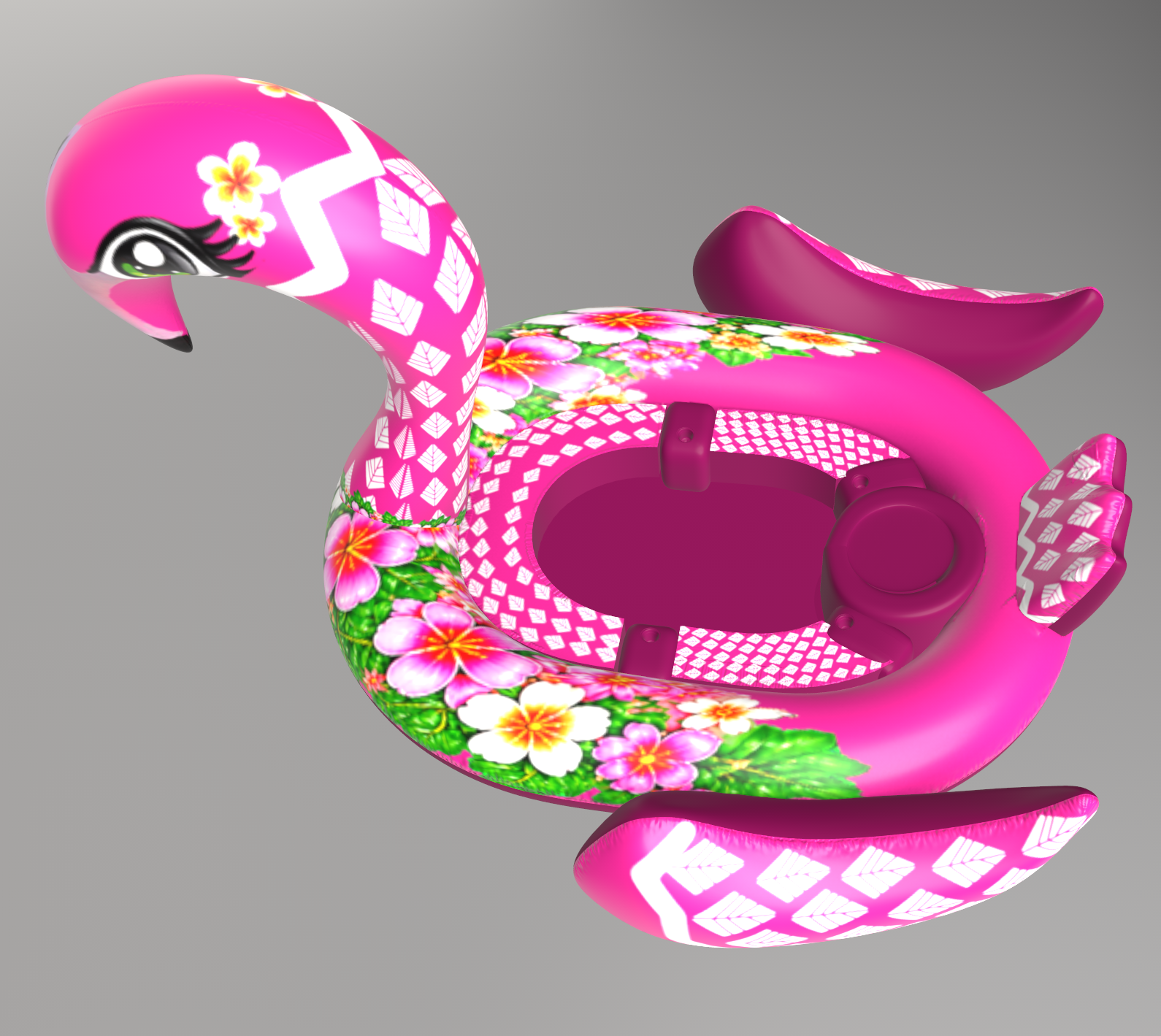 Custom make Inflating Giant Dorable Airblow Stuffed Flamingo Figures Island Pool Beach Float
