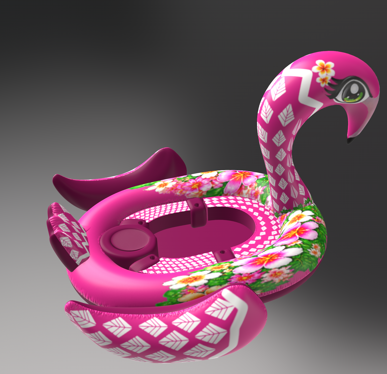 Custom make Inflating Giant Dorable Airblow Stuffed Flamingo Figures Island Pool Beach Float