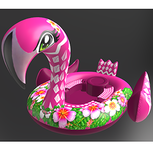 Custom make Inflating Giant Dorable Airblow Stuffed Flamingo Figures Island Pool Beach Float